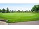 Putting green with lush grass and a driving cage in the background at 9340 E Center Ave # 8B, Denver, CO 80247