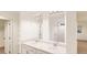 Bright bathroom with double vanity and shower at , Aurora, CO 80019