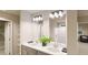 Modern bathroom with double vanity and shower at , Aurora, CO 80019