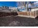 Large backyard with a wooden fence and plenty of space at 2031 Meade St, Denver, CO 80211