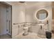 Clean ADA compliant bathroom with modern fixtures at 1499 Blake St # 1A & 1B, Denver, CO 80202