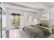 Comfortable bedroom with hardwood floors and private balcony access at 8060 E Girard Ave # 419, Denver, CO 80231