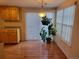 Kitchen dining area with wood floors and window seating at 7031 S Knolls Way, Centennial, CO 80122