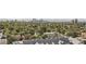 Aerial view showcasing the property's location and mountain views at 1155 N Ash St # 1504, Denver, CO 80220
