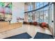 Spacious lobby with comfortable seating and art at 1499 Blake St # 5I, Denver, CO 80202