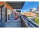 Spacious balcony with seating and city views at 1499 Blake St # 5I, Denver, CO 80202