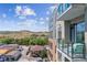 Private balcony with mountain and city views at 20 Wilcox St # 621, Castle Rock, CO 80104