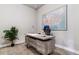 Modern home office features a gray desk, comfortable chair, and US map at 20 Wilcox St # 621, Castle Rock, CO 80104