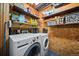 Basement laundry room with washer and dryer at 8521 Golden Eye Dr, Parker, CO 80134