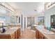 Spacious bathroom with double sinks and a shower/tub combo at 9508 E 147Th Ave, Brighton, CO 80602