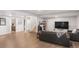 Finished basement with large living area, bathroom, and ample storage at 15373 E 113Th Pl, Commerce City, CO 80022