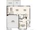First-floor blueprint showcasing the kitchen, dining area, great room, and a 2-bay garage at 5758 Ranch St, Mead, CO 80504