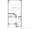 Lower level floor plan showing a two-bay garage, den, and bathroom at 13821 Del Corso Way, Broomfield, CO 80020