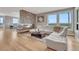 Spacious living room featuring a modern fireplace and comfortable seating at 1820 S State Highway 83, Franktown, CO 80116