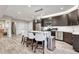 Modern basement kitchen with island and stainless steel appliances at 1820 S State Highway 83, Franktown, CO 80116