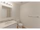 Simple bathroom with single vanity and toilet at 13722 Legend Way # 101, Broomfield, CO 80023