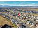 Wide aerial view showing house location in a neighborhood at 802 Eva Peak Dr, Erie, CO 80516