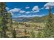Panoramic view of mountain town and lake landscape at 964 Alpensee Dr, Breckenridge, CO 80424