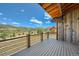 Spacious deck with mountain views and wooden railings at 964 Alpensee Dr, Breckenridge, CO 80424