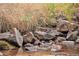 Small creek flowing over rocks, surrounded by vegetation at 28532 Shadow Mountain Dr, Conifer, CO 80433