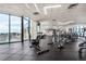 Fitness center with modern equipment and city views at 1901 Wazee St # 719, Denver, CO 80202