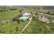 Aerial view of park with pool, fields and parking area at 1980 S Holly St # 2, Denver, CO 80222