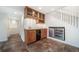 Finished basement with wet bar and wine refrigerator at 8436 W Quarles Pl, Littleton, CO 80128