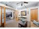 Open living area with city views and built-in shelving at 1610 Little Raven St # 407, Denver, CO 80202