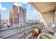 Balcony overlooking city street and high rise building at 1610 Little Raven St # 407, Denver, CO 80202