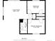 535 sq ft floor plan showing living room, two bedrooms, and a bathroom at 2229 S Bannock St, Denver, CO 80223