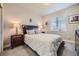 Bright bedroom with double bed, nightstands, and window coverings at 4673 W 50Th Pl, Denver, CO 80212