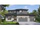 Modern two-story home with gray siding, stone accents, and a two-car garage at 882 Eldorado Dr, Superior, CO 80027