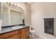 Clean bathroom with single sink and shower/tub combo at 1801 S Dunkirk St # 303, Aurora, CO 80017