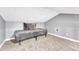 Small loft bedroom with carpet and window at 1148 S Ventura Cir # E, Aurora, CO 80017