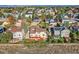 Aerial view of a residential neighborhood showcasing homes with various architectural styles and landscaping at 9357 Lark Sparrow Dr, Highlands Ranch, CO 80126