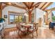 Bright dining room with hardwood floors and large windows at 4880 Tall Horse Trl, Sedalia, CO 80135