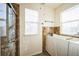 Spa-like bathroom with walk-in shower and large soaking tub at 10411 Truckee St # A, Commerce City, CO 80022