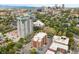 Aerial view showcasing the building's location and city skyline at 252 N Pennsylvania St # 305, Denver, CO 80203