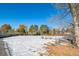 Large backyard with snow covered ground at 6101 S University Blvd, Centennial, CO 80121