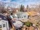 Aerial view of house with backyard and shed at 2648 S Pennsylvania St, Denver, CO 80210