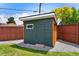 Well-maintained storage shed in the backyard at 1454 Rosemary St, Denver, CO 80220