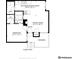 Floor plan showcasing a bedroom, bathroom, kitchen, living room, and veranda at 1830 Newland Ct # 106, Lakewood, CO 80214