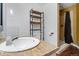 Basement bathroom with shower and vanity at 1160 Cardinal Ave, Brighton, CO 80601