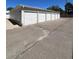 Row of detached garages available for residents at 650 S Clinton St # 5B, Denver, CO 80247