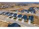 Aerial view of neighborhood with new homes at 9314 Quartz St, Arvada, CO 80007