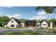 Modern farmhouse style home with stone accents at 8830 Witez Ct, Parker, CO 80134