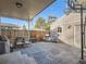 Stamped concrete patio with seating area and built-in grill at 1056 S Harrison St, Denver, CO 80209