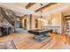 Game room with pool table and hardwood floors at 456 Crystal Ridge Rd, Evergreen, CO 80439