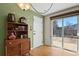 Small dining area with sliding door to backyard at 19536 E Iowa Cir, Aurora, CO 80017