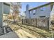 Private backyard with wooden fence and patio area at 6491 Barnacle Ct, Boulder, CO 80301